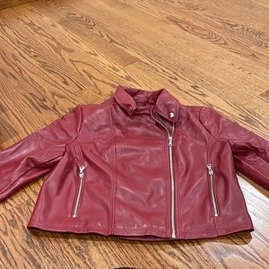 Express Red leather jacket